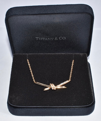 Tiffany & Co Knot Diamond Necklace 18k