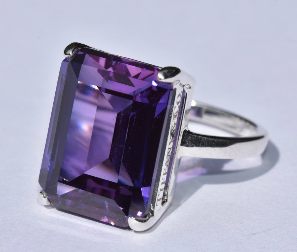 Tiffany & Co Sparklers Amethyst Ring 925