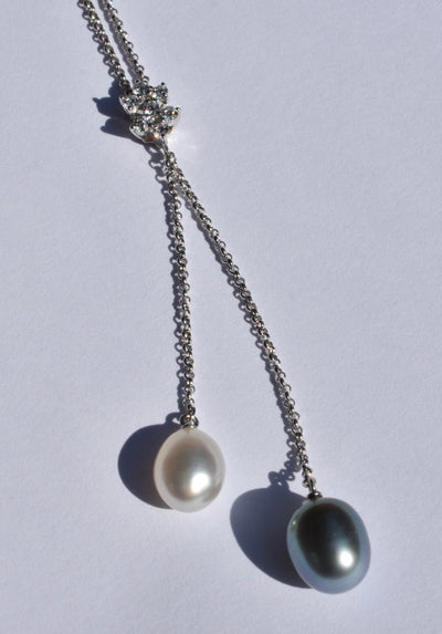 Mikimoto Pearl & Diamond Necklace 18k