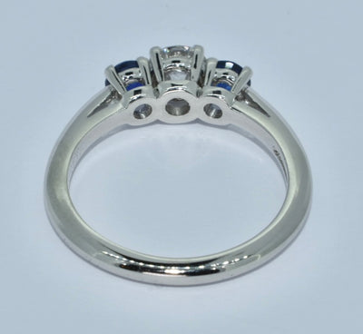 Tiffany & Co Diamond & Sapphire Engagement Ring