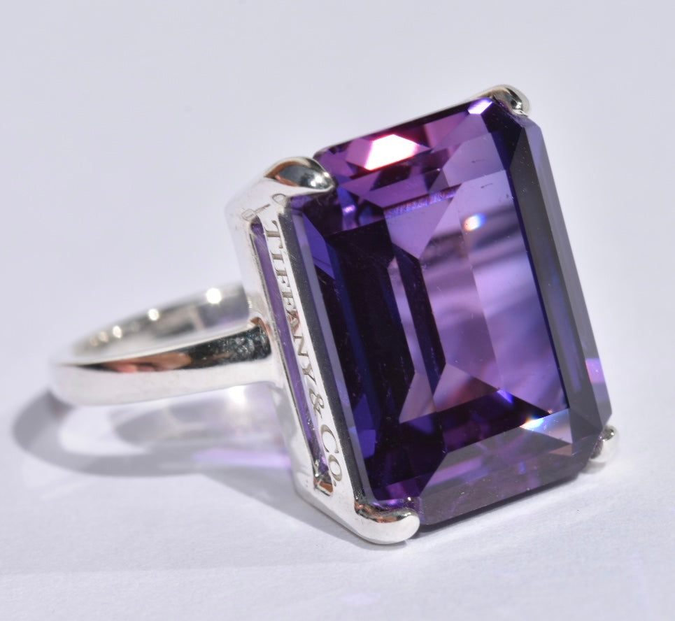 Tiffany & Co Sparklers Amethyst Ring 925