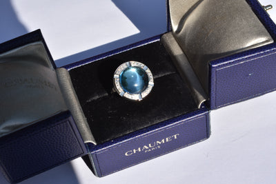 Chaumet Topaz & Diamond Ring 18k