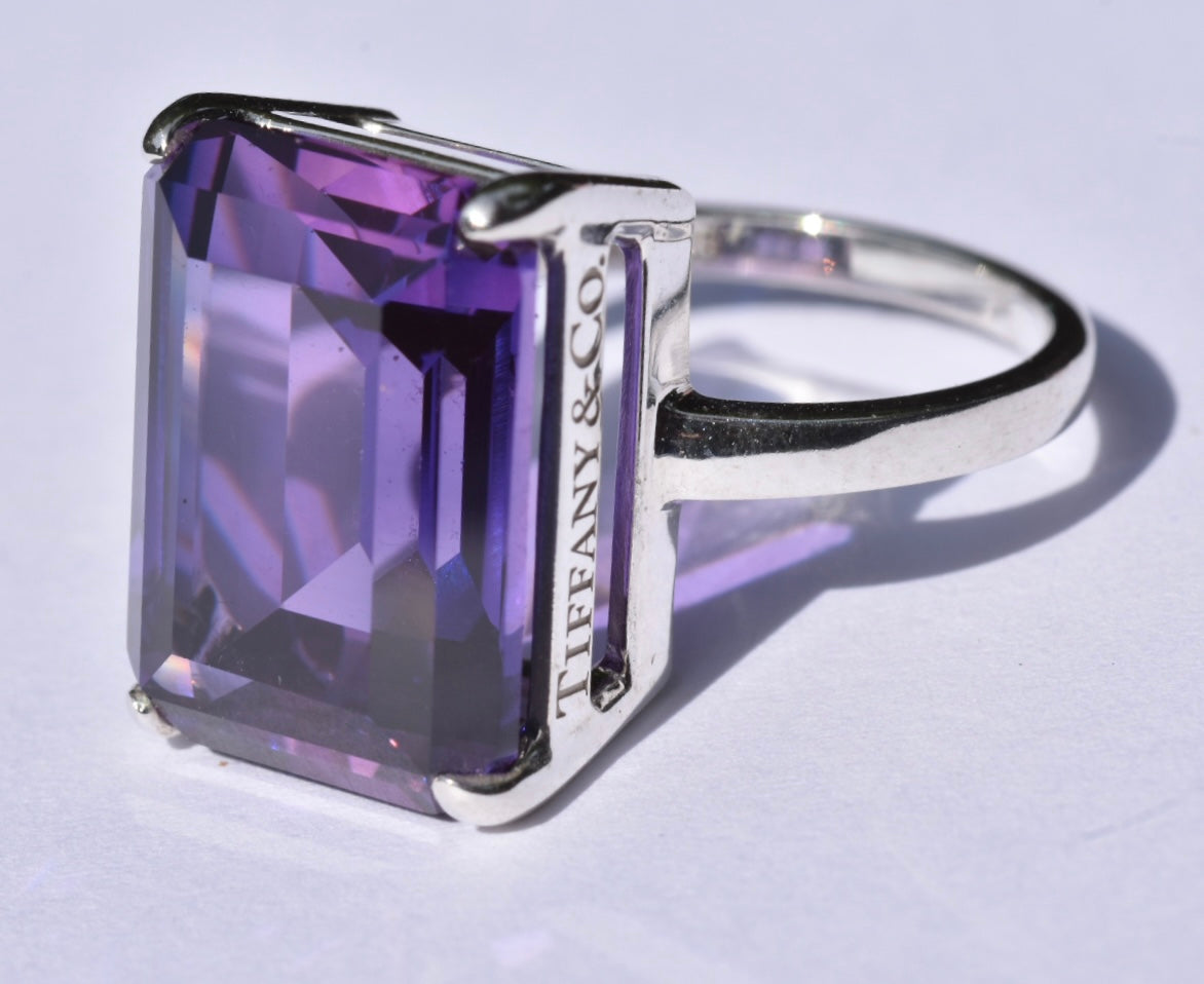 Tiffany & Co Sparklers Amethyst Ring 925